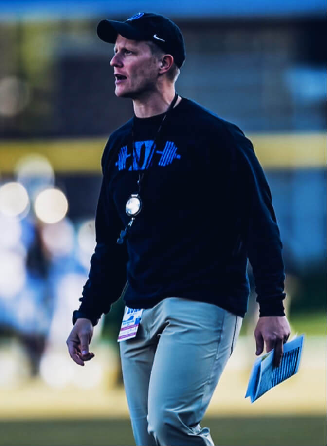 Jeremy Jacobs, allenatore della squadra di football dell'Università Duke