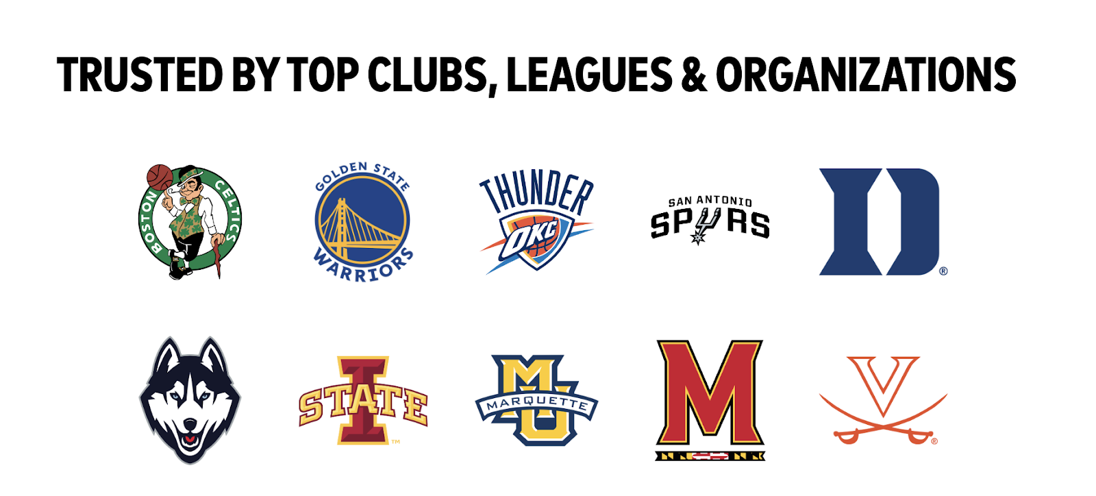 Catapult'un basketbol çözümlerini kullanan NBA ve NCAA takımları